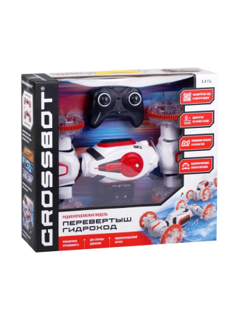 Машина р/у Перевертыш Гидроход, трансформация в режим высокой и низкой посадки, плавает по воде, двигается по земле, 2 пульта, аккум.
