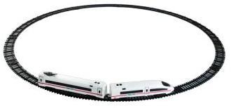 Ж/д Голубая стрела Скоростной поезд, 14дет., свет