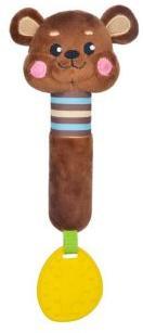 Пищалка с силиконовым прорезывателем "Мишка"