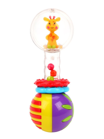 Функциональная погремушка "Звонкая гантелька. Жирафик"