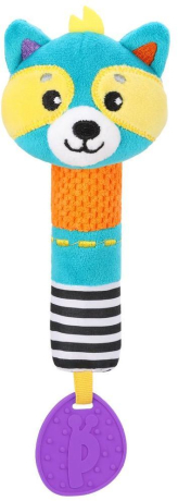 Пищалка с силиконовым прорезывателем "Енот"