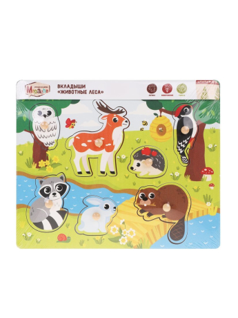 Вкладыши "Животные леса": 7 лесных жителей, кто живет в лесу, где живут животные