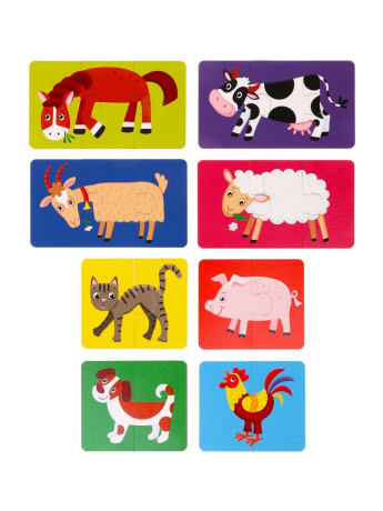 Набор пазлов Домашние Животные, 8 шт.