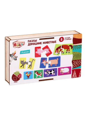 Набор пазлов Домашние Животные, 8 шт.
