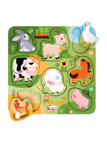 Игрушка развивающая ТМ "Mapacha" вкладыши."Животные на ферме"