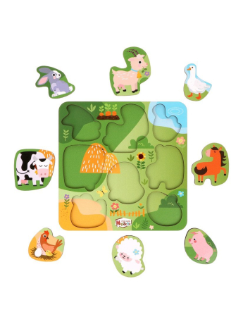 Игрушка развивающая ТМ "Mapacha" вкладыши."Животные на ферме"