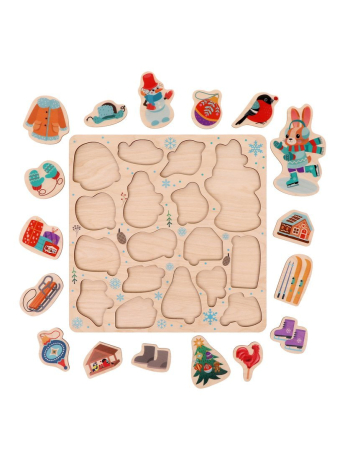 Игрушка развивающая ТМ "Mapacha": вкладыши. "Снежная зима"