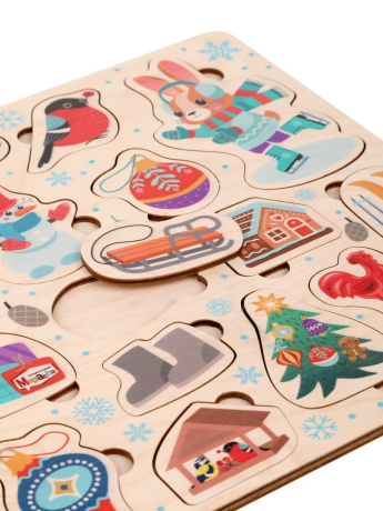 Игрушка развивающая ТМ "Mapacha": вкладыши. "Снежная зима"