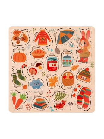 Игрушка развивающая ТМ "Mapacha": вкладыши. "Уютная осень"