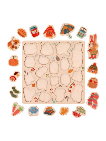 Игрушка развивающая ТМ "Mapacha": вкладыши. "Уютная осень"
