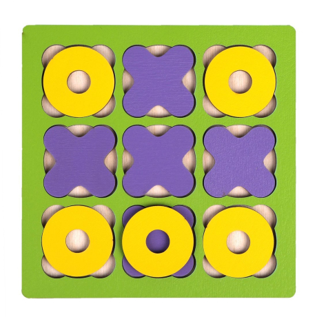 Головоломка "Крестики нолики", Зеленый