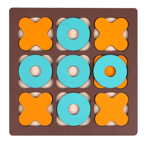 Головоломка "Крестики нолики", Коричневый