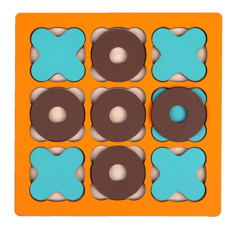 Головоломка "Крестики нолики", Оранженый