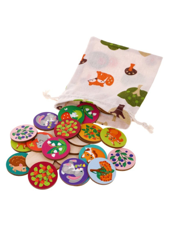 Игрушка развивающая ТМ "MAPACHA": Головоломка. Мемо Лес