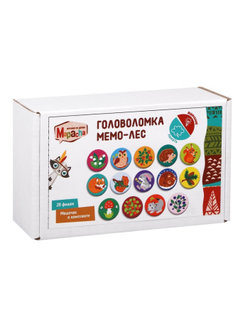 Игрушка развивающая ТМ "MAPACHA": Головоломка. Мемо Лес
