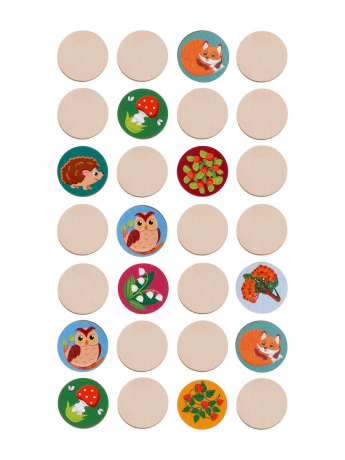 Игрушка развивающая ТМ "MAPACHA": Головоломка. Мемо Лес