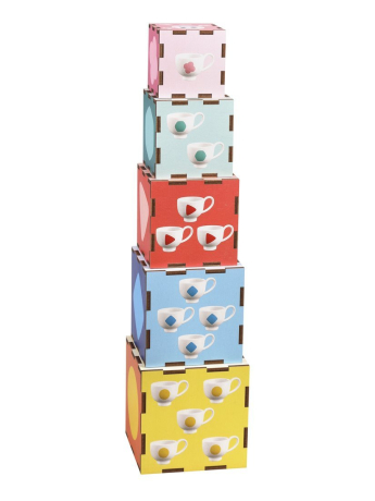 Умные кубики "Цветняшки" 3в1: кубики, сортер, пирамидка