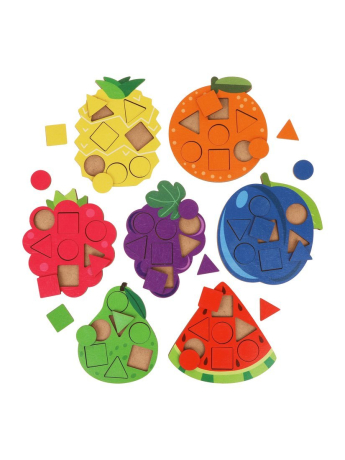 Игрушка развивающая ТМ "Mapacha": вкладыши. Мозаика Фрукты