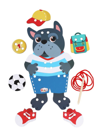 Игрушка развивающая ТМ "Mapacha" шнуровка. Песик