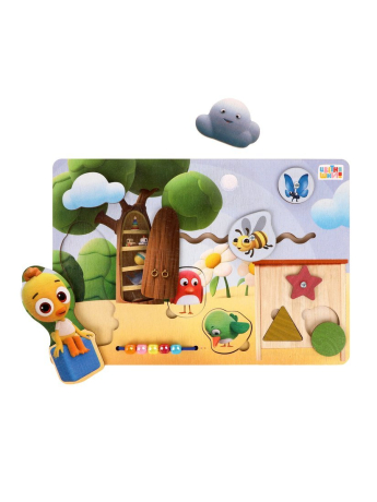 Игрушка детская развивающая ТМ "MAPACHA": Бизиборд "Цыпленок Пи"