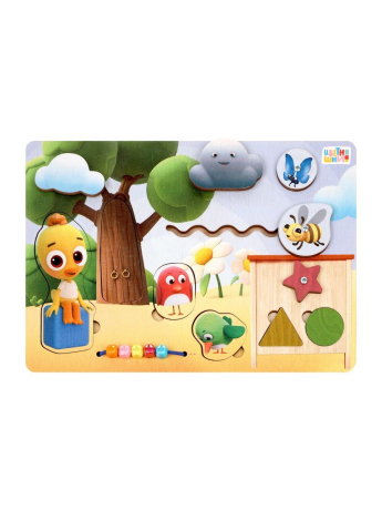 Игрушка детская развивающая ТМ "MAPACHA": Бизиборд "Цыпленок Пи"