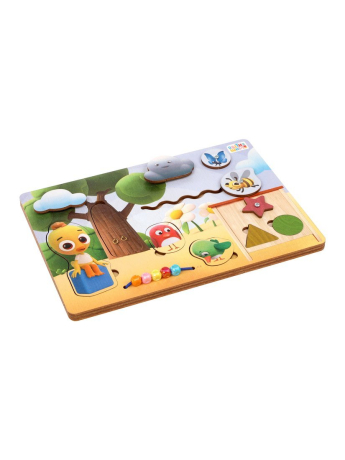 Игрушка детская развивающая ТМ "MAPACHA": Бизиборд "Цыпленок Пи"