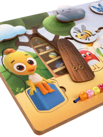 Игрушка детская развивающая ТМ "MAPACHA": Бизиборд "Цыпленок Пи"