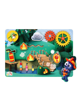 Игрушка детская развивающаяТМ "MAPACHA": Бизиборд "Волчонок У"