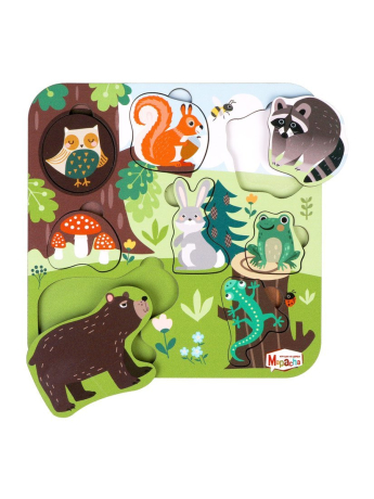 Игрушка развивающая ТМ "Mapacha" вкладыши.Лесные друзья