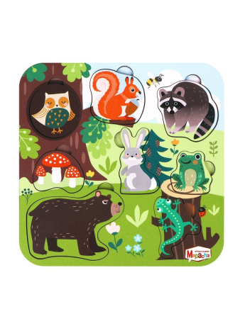 Игрушка развивающая ТМ "Mapacha" вкладыши.Лесные друзья