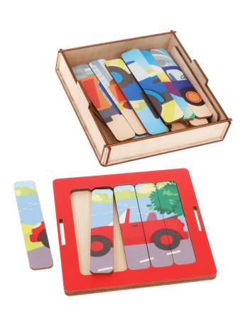 Игрушка развивающая ТМ "MAPACHA": Набор пазлов "Транспорт"