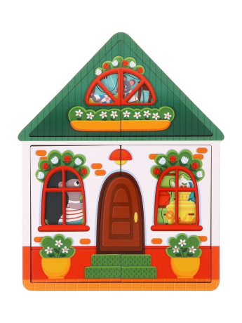 Игрушка развивающая ТМ "Mapacha": пазл.Дом Ежа двухуровневый