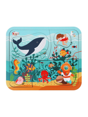 Игрушка развивающая ТМ "Mapacha": пазл многослойный "Загадки океана"