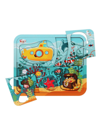 Игрушка развивающая ТМ "Mapacha": пазл многослойный "Загадки океана"