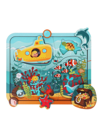 Игрушка развивающая ТМ "Mapacha": пазл многослойный "Загадки океана"