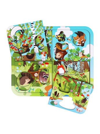 Игрушка развивающая ТМ "Mapacha": пазл многослойный "Тайны леса"