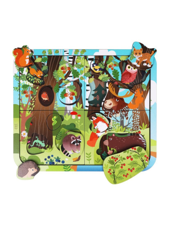 Игрушка развивающая ТМ "Mapacha": пазл многослойный "Тайны леса"