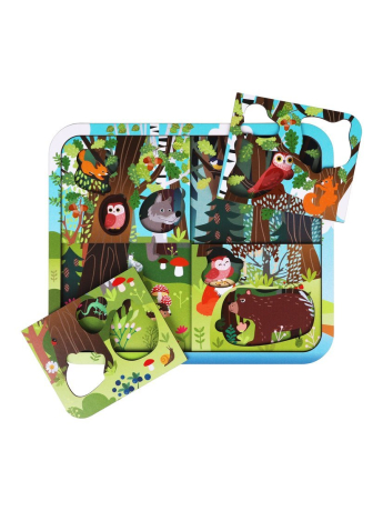 Игрушка развивающая ТМ "Mapacha": пазл многослойный "Тайны леса"