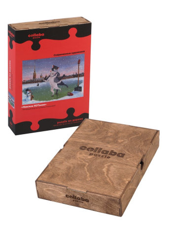 Пазлы деревянные "Невское КОТание", 504 детали, размер 30*42 см
