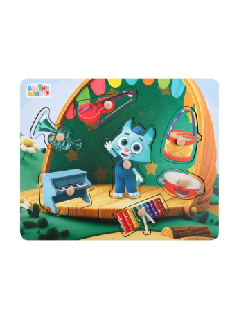 Игрушка развивающая ТМ "MAPACHA": Вкладыши. Цветняшки "Музыкальное представление Котенка Мур"