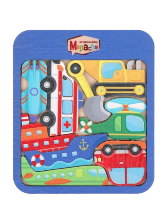 Игрушка развивающая ТМ "MAPACHA": головоломка. "Транспорт"