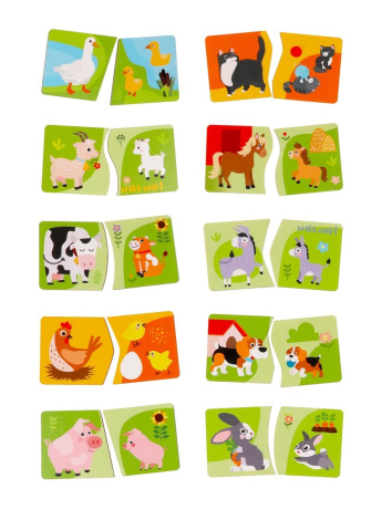 Игрушка развивающая ТМ "MAPACHA": Пазл. Домашние животные. Где чей малыш?