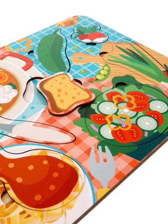 Игрушка развивающая ТМ "Mapacha" вкладыши. "Готовим обед"