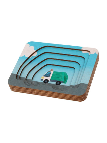 Игрушка развивающая ТМ "Mapacha": пазл."Транспорт", 4 детали