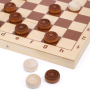 НИ Шашки деревянные поле 29см х 29см