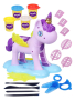 Набор для лепки "Единорог", тесто 4 цвета, 230 г, пластиковый единорог, 16 аксессуаров