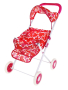 Коляска прогулочная для кукол Сердца с крышей, металл, пакет