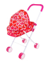 Коляска-люлька для кукол Сердца, металл, пакет