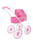 Коляска-люлька для кукол "Лошадки", большие колёса, металл., пакет