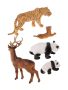 Набор Звери и зверята, 5 шт., пакет